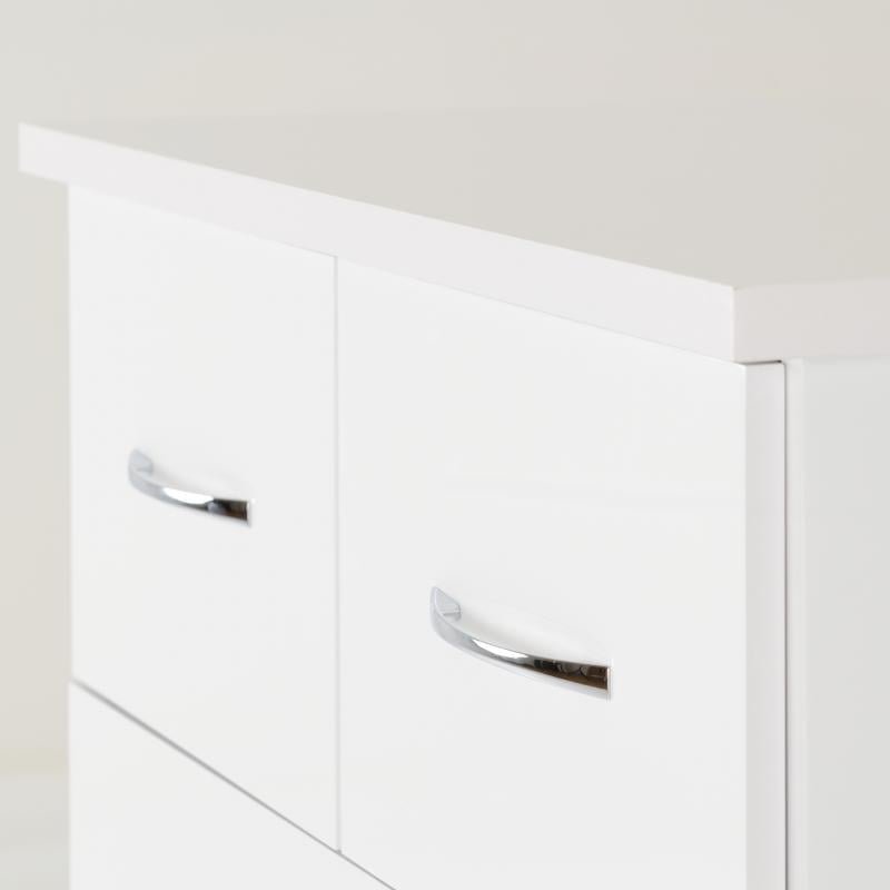 Nevada 3+2 Drawer Chest in White Gloss - Image 4