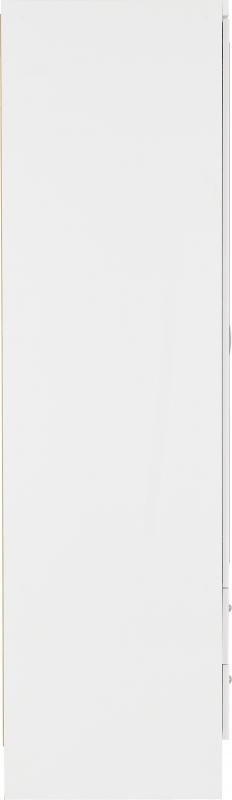 Nevada 4 Door 2 Drawer Mirrored Wardrobe in White Gloss - Image 5