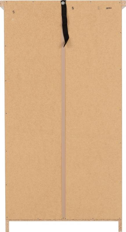 Nevada 5 Drawer Narrow Chest in Grey GlossLight Oak Effect Veneer - Image 5