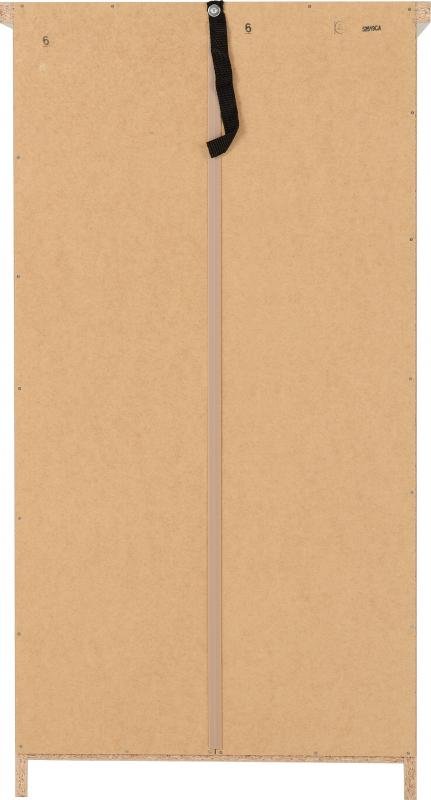Nevada 5 Drawer Narrow Chest in Oyster GlossLight Oak Effect Veneer - Image 5