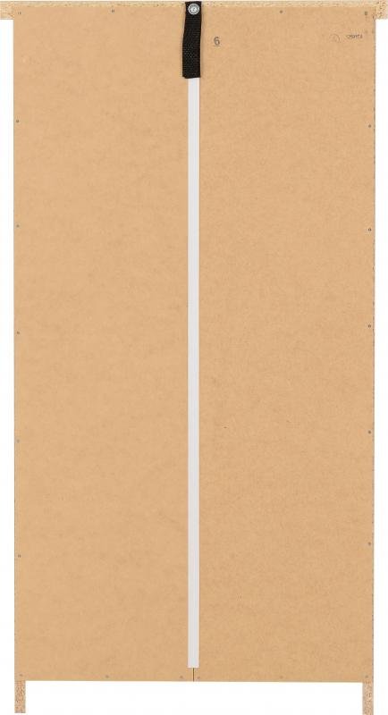Nevada 5 Drawer Narrow Chest in White Gloss - Image 5