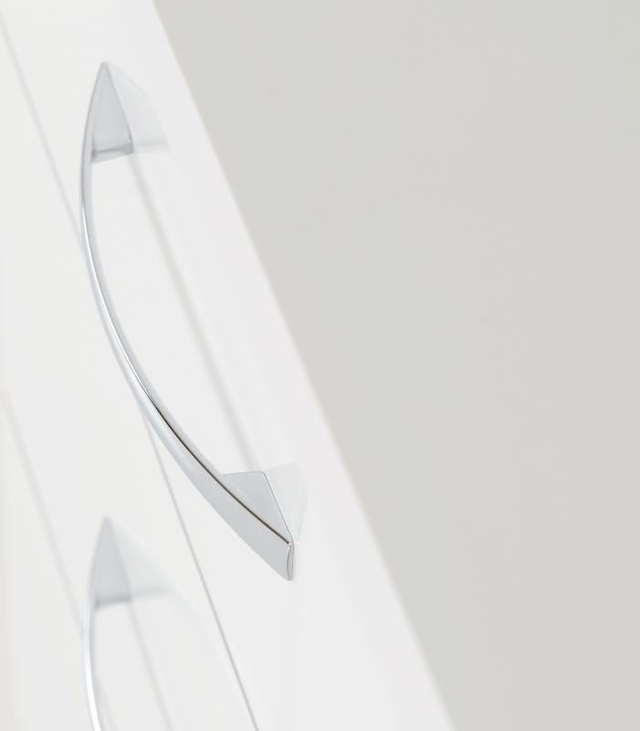 Nevada 5 Drawer Narrow Chest in White Gloss - Image 4