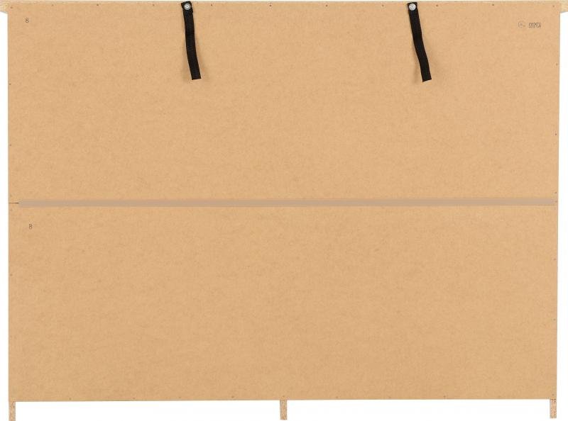 Nevada 6 Drawer Chest in Grey GlossLight Oak Effect Veneer - Image 4