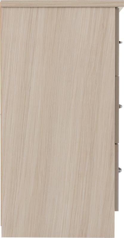Nevada 6 Drawer Chest in Oyster GlossLight Oak Effect Veneer - Image 5
