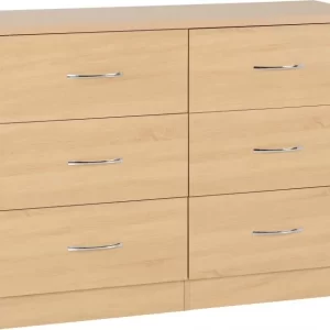 Nevada 6 Drawer Chest in Sonoma Oak Effect