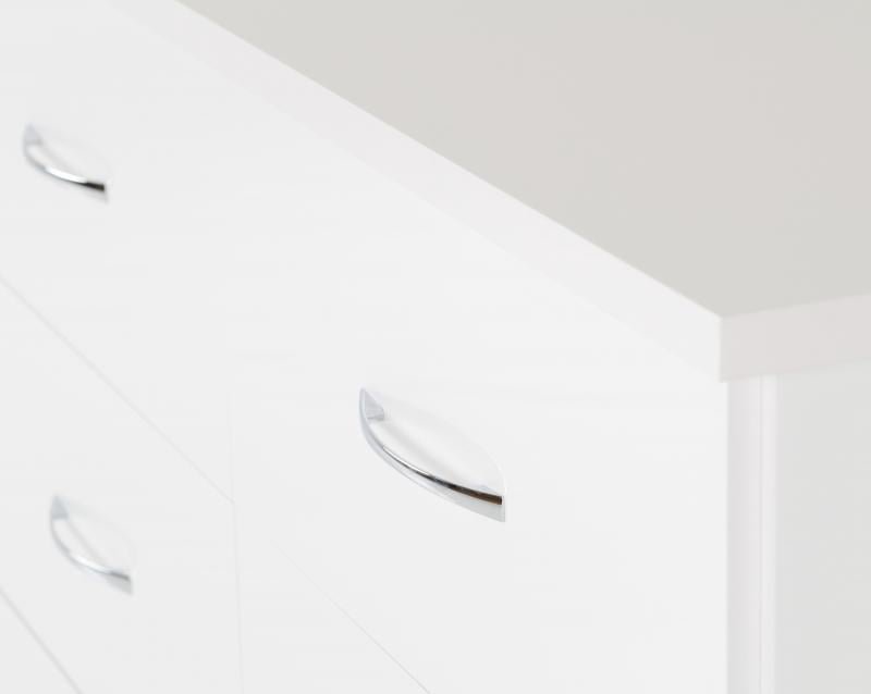 Nevada 6 Drawer Chest in White Gloss - Image 2