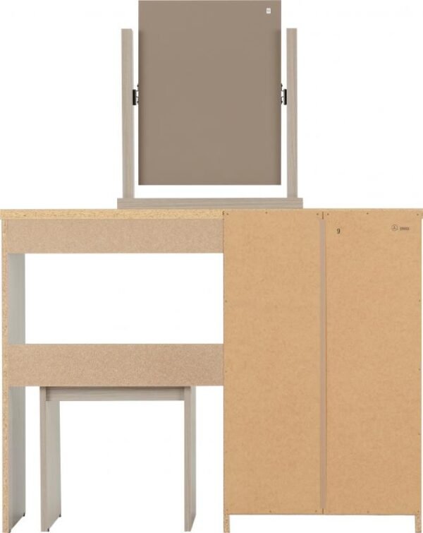 Nevada 4 Drawer Dressing Table Set in Oyster GlossLight Oak Effect Veneer - Image 6