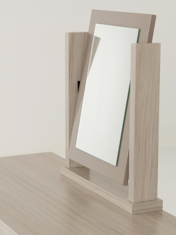 Nevada 4 Drawer Dressing Table Set in Oyster GlossLight Oak Effect Veneer - Image 5