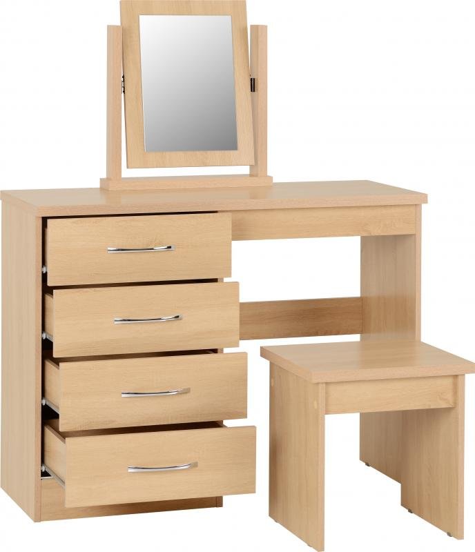 Nevada 4 Drawer Dressing Table Set in Sonoma Oak Effect - Image 8