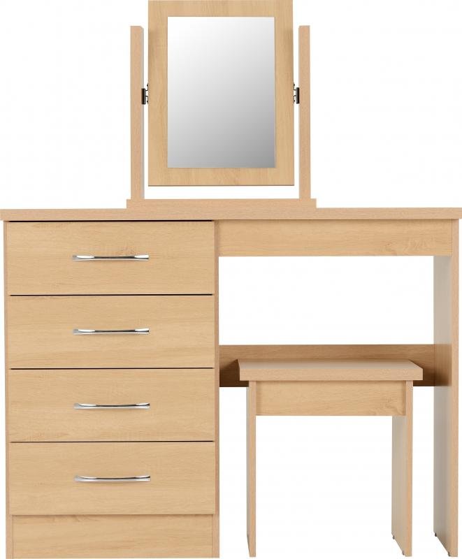 Nevada 4 Drawer Dressing Table Set in Sonoma Oak Effect - Image 7