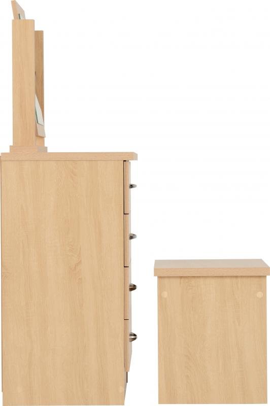 Nevada 4 Drawer Dressing Table Set in Sonoma Oak Effect - Image 6