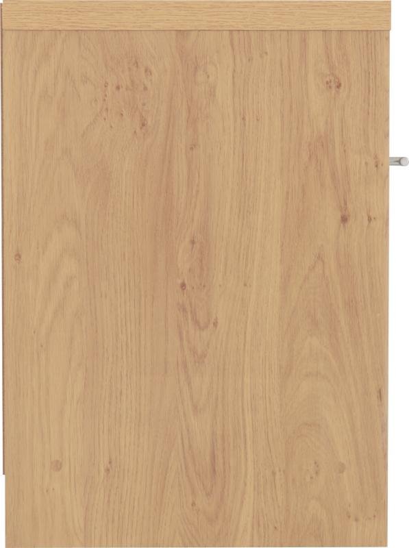 Seville 1 Drawer Bedside Cabinet in Grey High GlossLight Oak Effect Veneer - Image 5