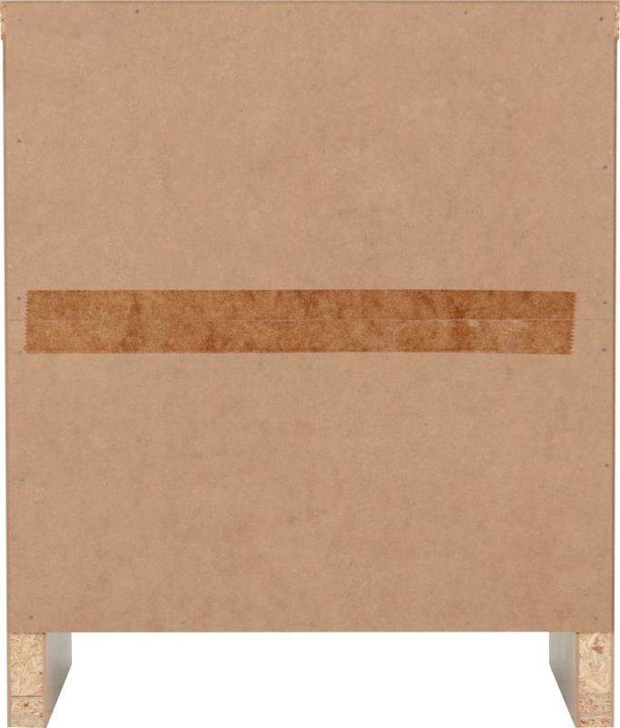 Seville 1 Drawer Bedside Cabinet in Grey High GlossLight Oak Effect Veneer - Image 4