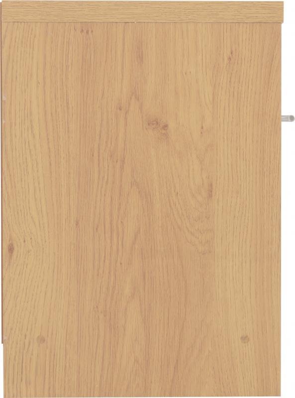 Seville 1 Drawer Bedside Cabinet in White High GlossLight Oak Effect Veneer - Image 6