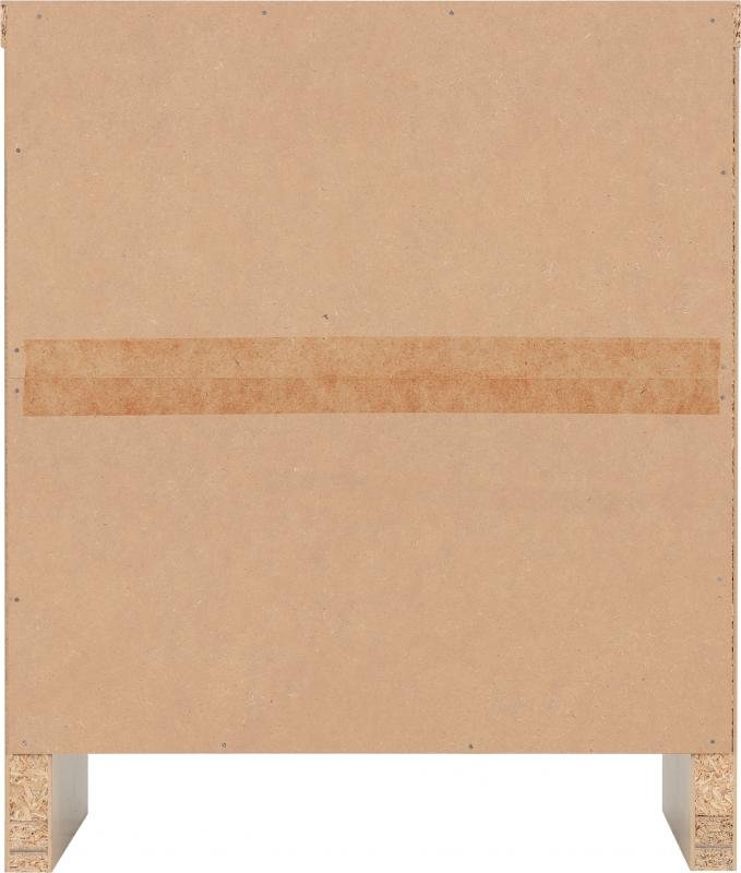 Seville 1 Drawer Bedside Cabinet in White High GlossLight Oak Effect Veneer - Image 5