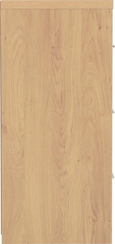 Seville 3 Drawer Chest in White High GlossLight Oak Effect Veneer - Image 6
