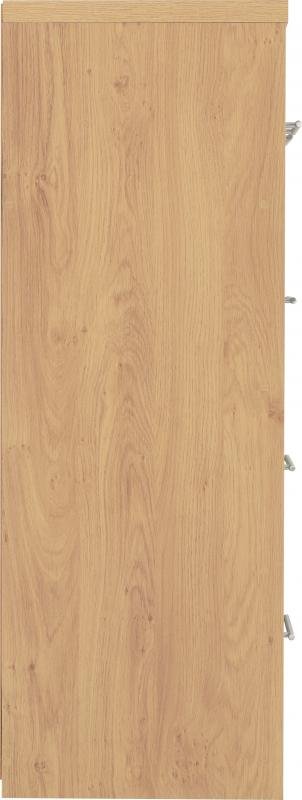 Seville 3+2 Drawer Chest in Grey High GlossLight Oak Effect Veneer - Image 6