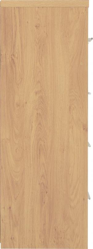 Seville 3+2 Drawer Chest in White High GlossLight Oak Effect Veneer - Image 5