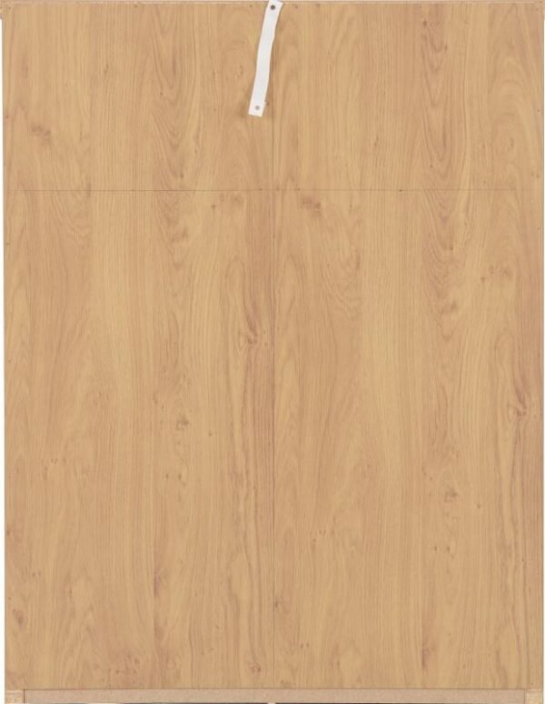 Seville 3+2 Drawer Chest in White High GlossLight Oak Effect Veneer - Image 4