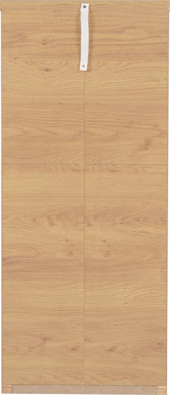 Seville 5 Drawer Narrow Chest in White High GlossLight Oak Effect Veneer - Image 5