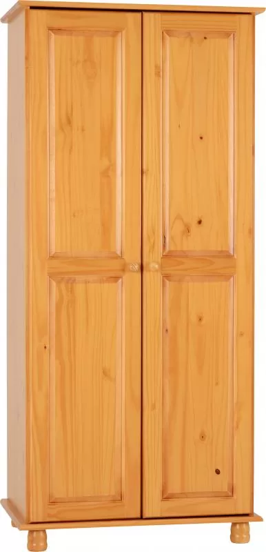 Sol 2 Door Wardrobe in Antique Pine