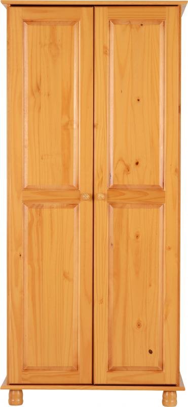 Sol 2 Door Wardrobe in Antique Pine - Image 7