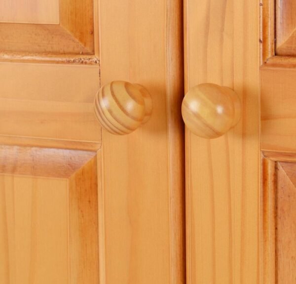 Sol 2 Door Wardrobe in Antique Pine - Image 3