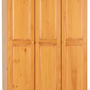 Sol 3 Door Wardrobe in Antique Pine