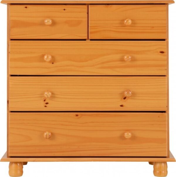 Sol 3+2 Drawer Chest in Antique Pine - Image 6