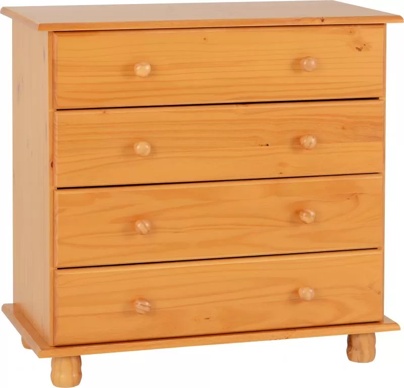 Sol 4 Drawer Chest in Antique Pine