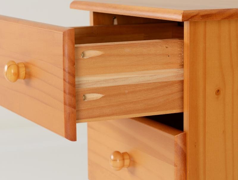 Sol 5 Drawer Narrow Chest in Antique Pine - Image 3