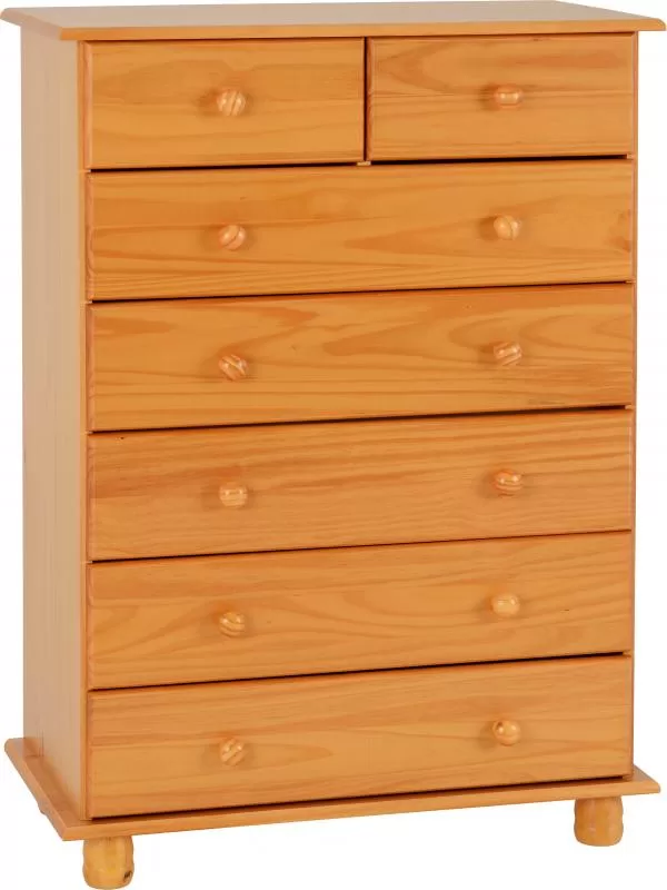 Sol 5+2 Drawer Chest in Antique Pine