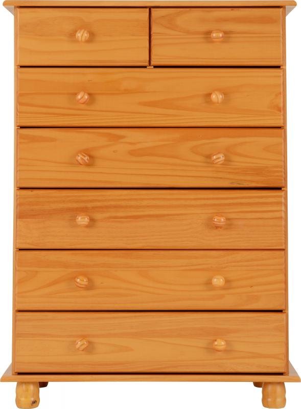 Sol 5+2 Drawer Chest in Antique Pine - Image 5