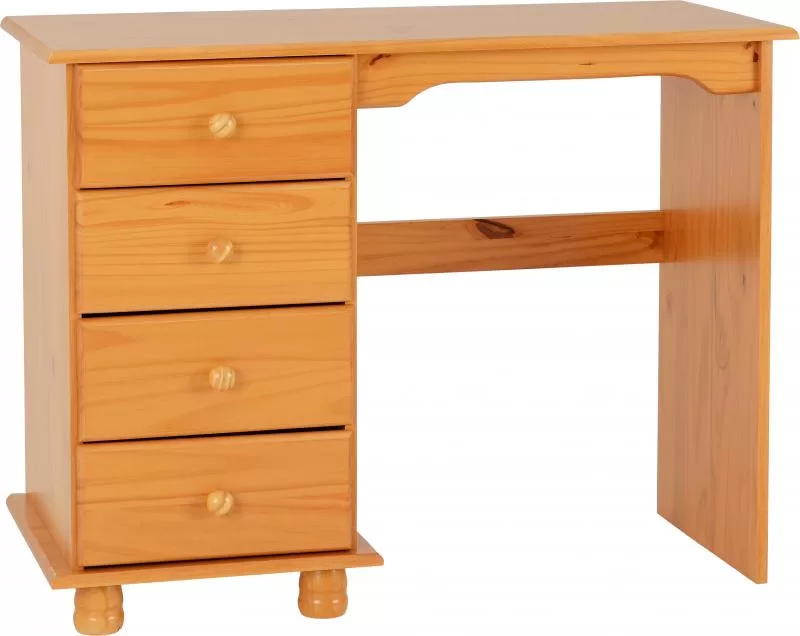 Sol 4 Drawer Dressing Table in Antique Pine