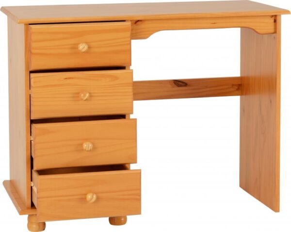 Sol 4 Drawer Dressing Table in Antique Pine - Image 7