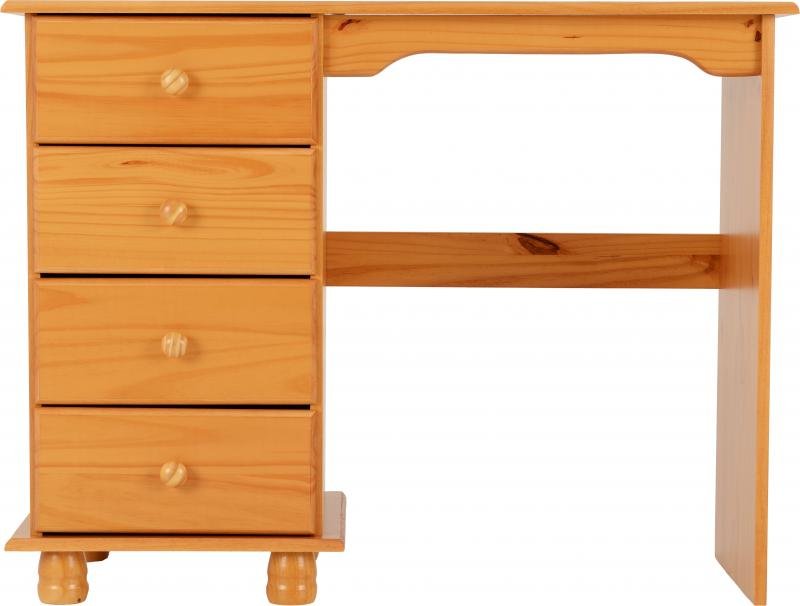 Sol 4 Drawer Dressing Table in Antique Pine - Image 6