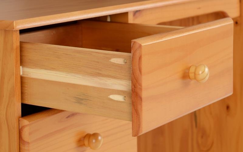 Sol 4 Drawer Dressing Table in Antique Pine - Image 2