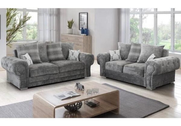 Verona Grey Fabric Sofa - Image 2